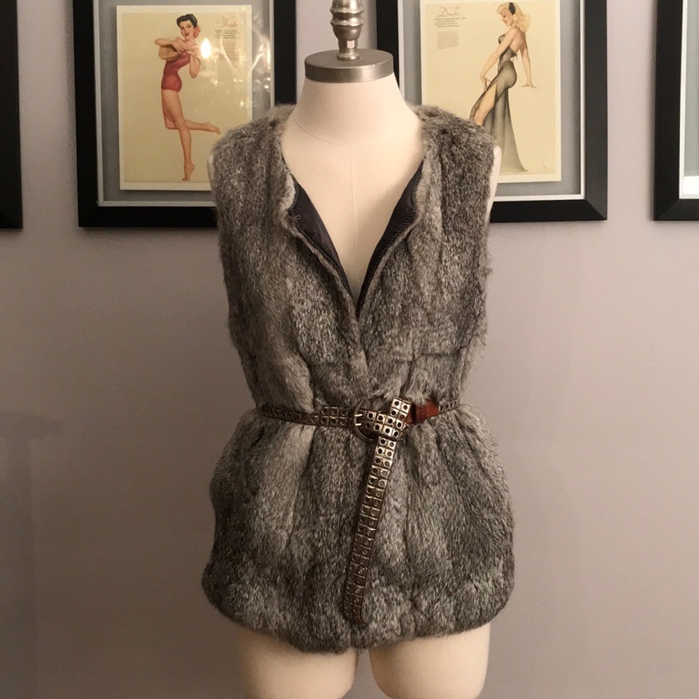 Gerard Darel Rabbit fur vest
